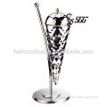 Unique Design Cone Shape Stainless Steel Champagne Bucket with Stand/Wine Rack for Wedding/Banquet/Party